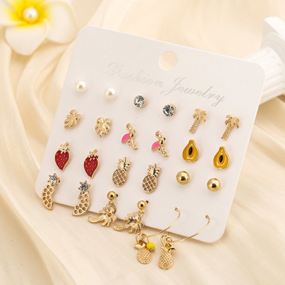 2/$20🌼12 Pairs Cute Earrings Studs NWOT - Picture 2 of 3